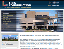 Tablet Screenshot of lingconstructioninc.com